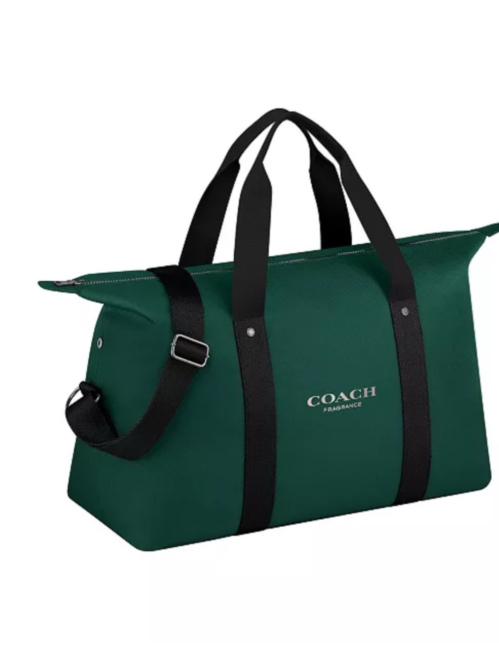 Authentic Coach Fragrances Dark Green travel bag / Duffel Bag with Black Straps